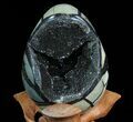 Septarian Dragon Egg Geode - Black Crystals #71985-1